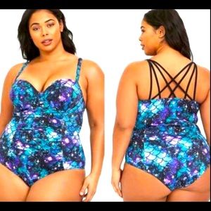 Torrid galaxy Mermaid bathing suit